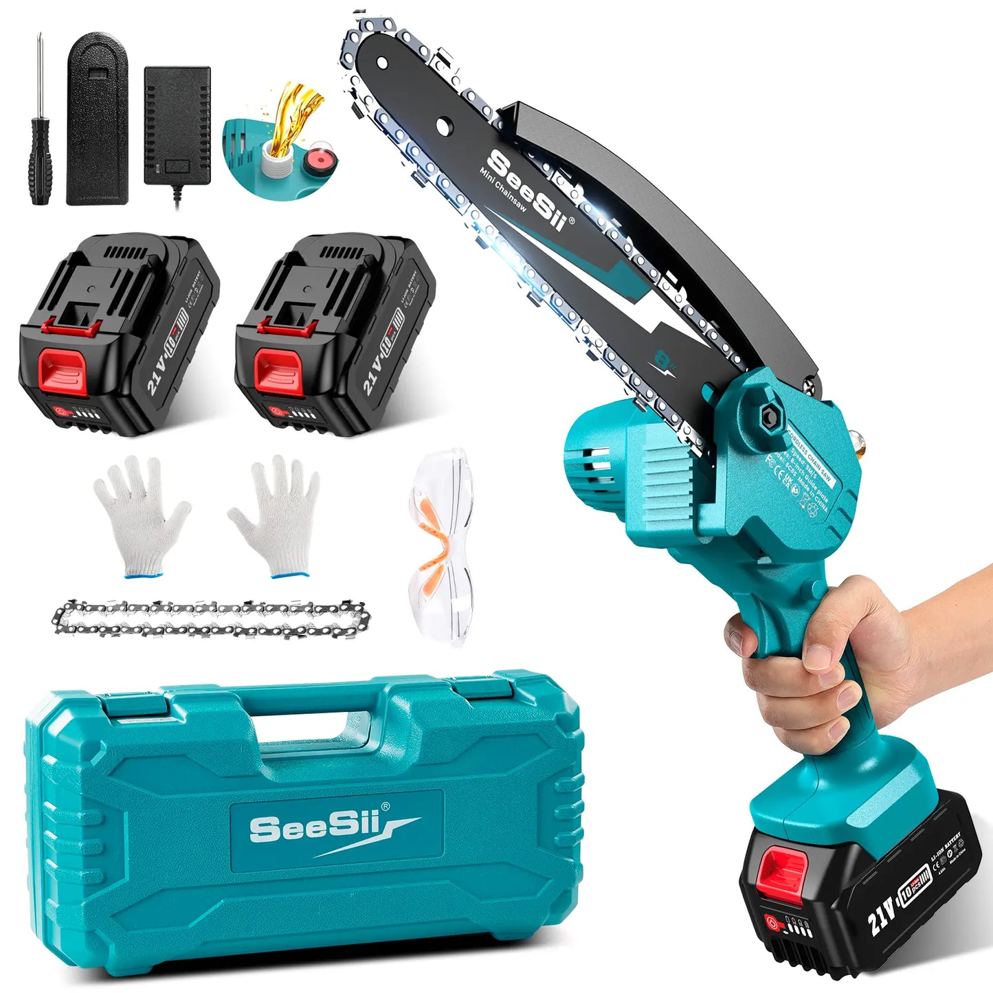 SEESII Mini Chainsaw Cordless