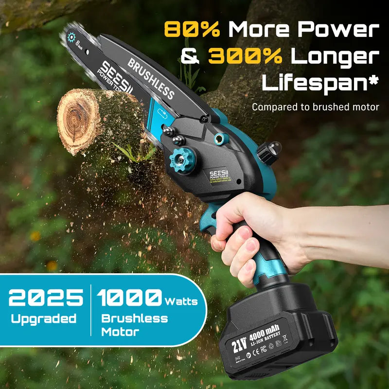 SEESII Mini Chainsaw Cordless