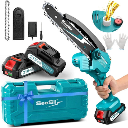 SEESII Mini Chainsaw Cordless