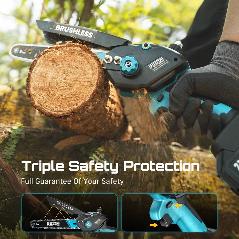 SEESII Mini Chainsaw Cordless