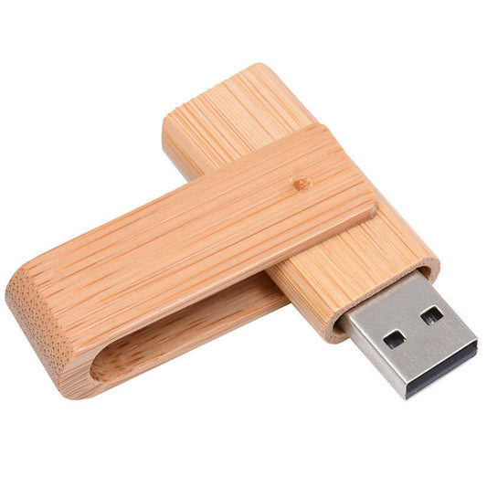 128 GB drehbarer, kreativer USB-Stick aus Holz