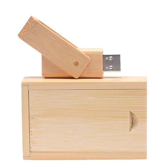 128 GB drehbarer, kreativer USB-Stick aus Holz